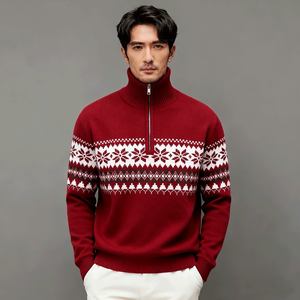 Slim Fit Half Zip Sweater
