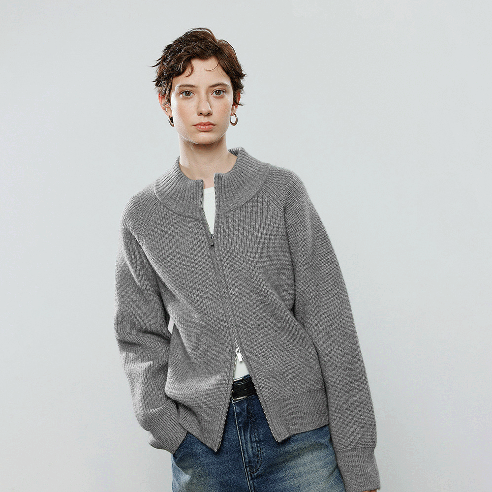 Zip-Up Polar Fleece Cardigan