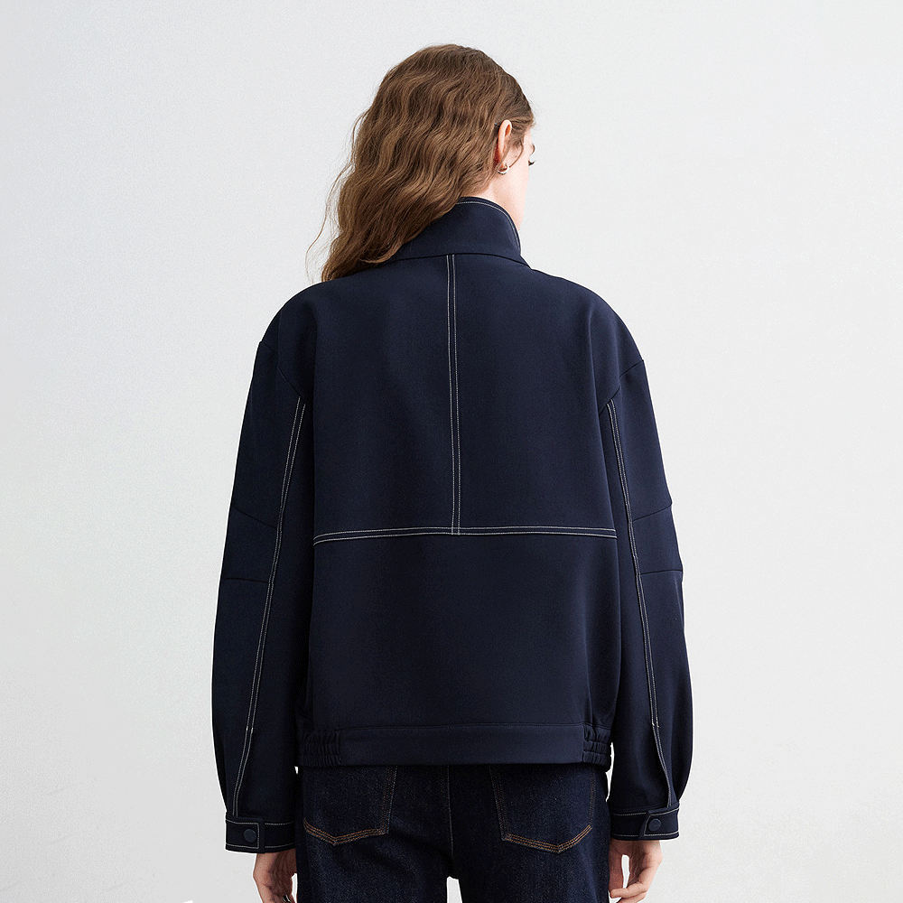 High Neck Ruffle Jacket