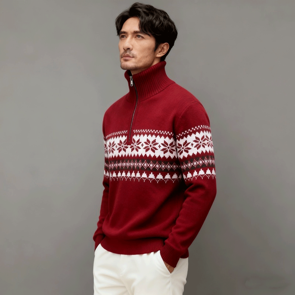 Slim Fit Half Zip Sweater