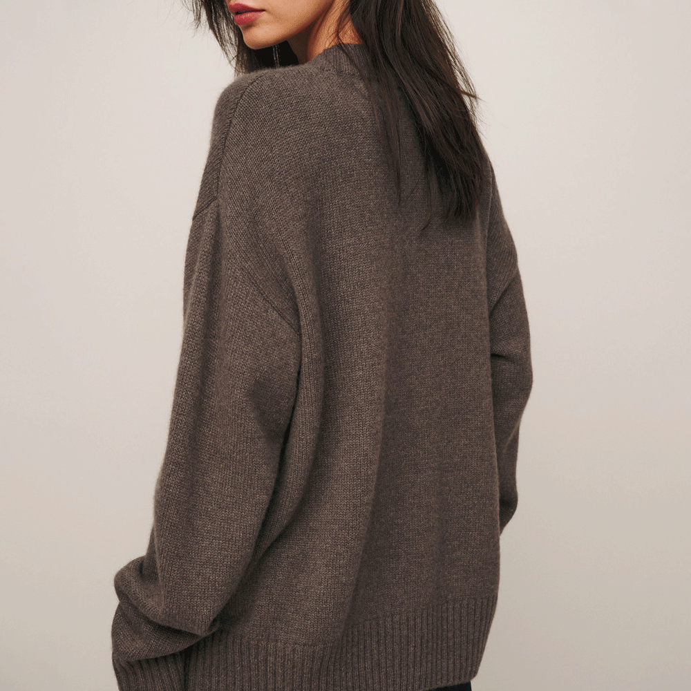 V Neck Casual Wool Sweater