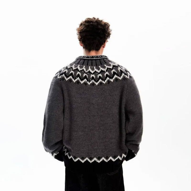 Round Neck Knit Cardigan