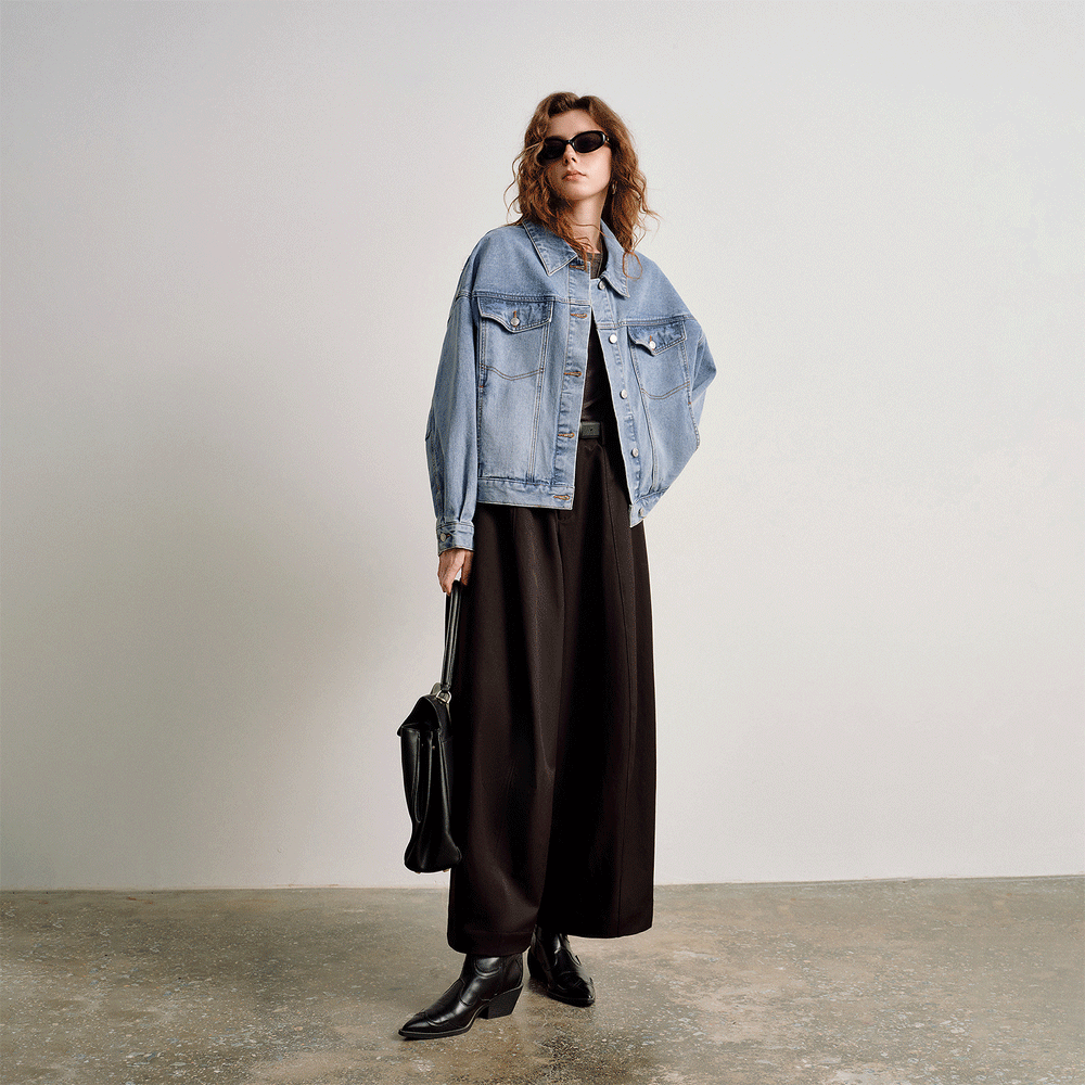 Light Blue Cotton Denim Jacket