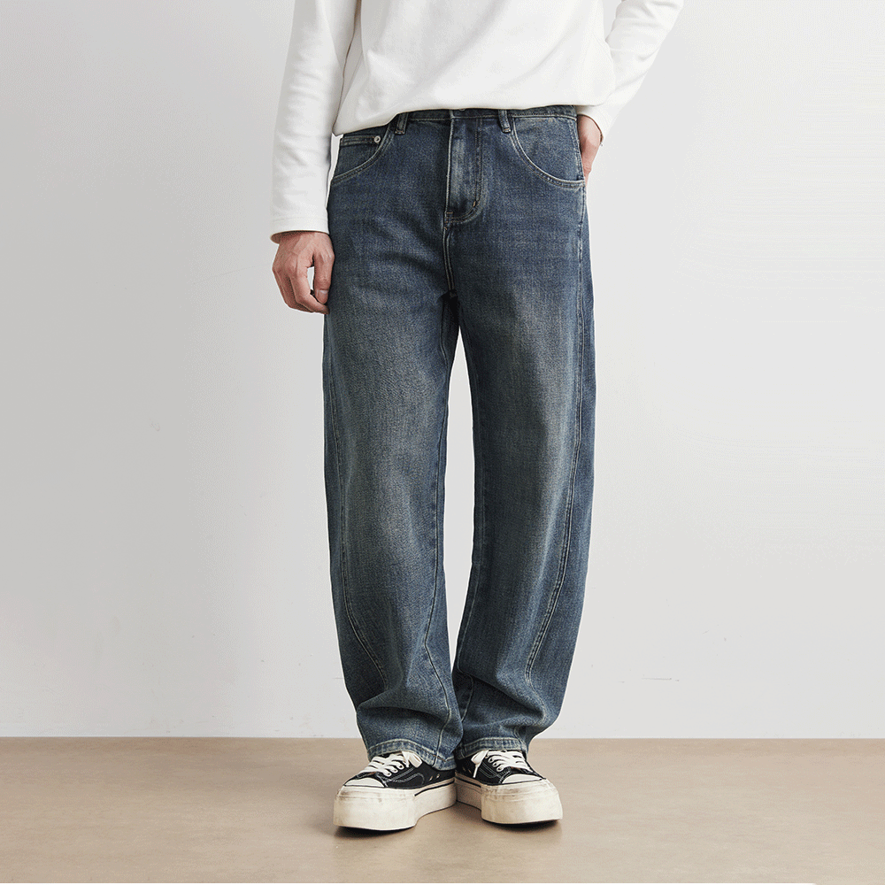 Loose Fit Straight Leg Jeans
