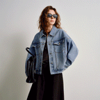 Light Blue Cotton Denim Jacket