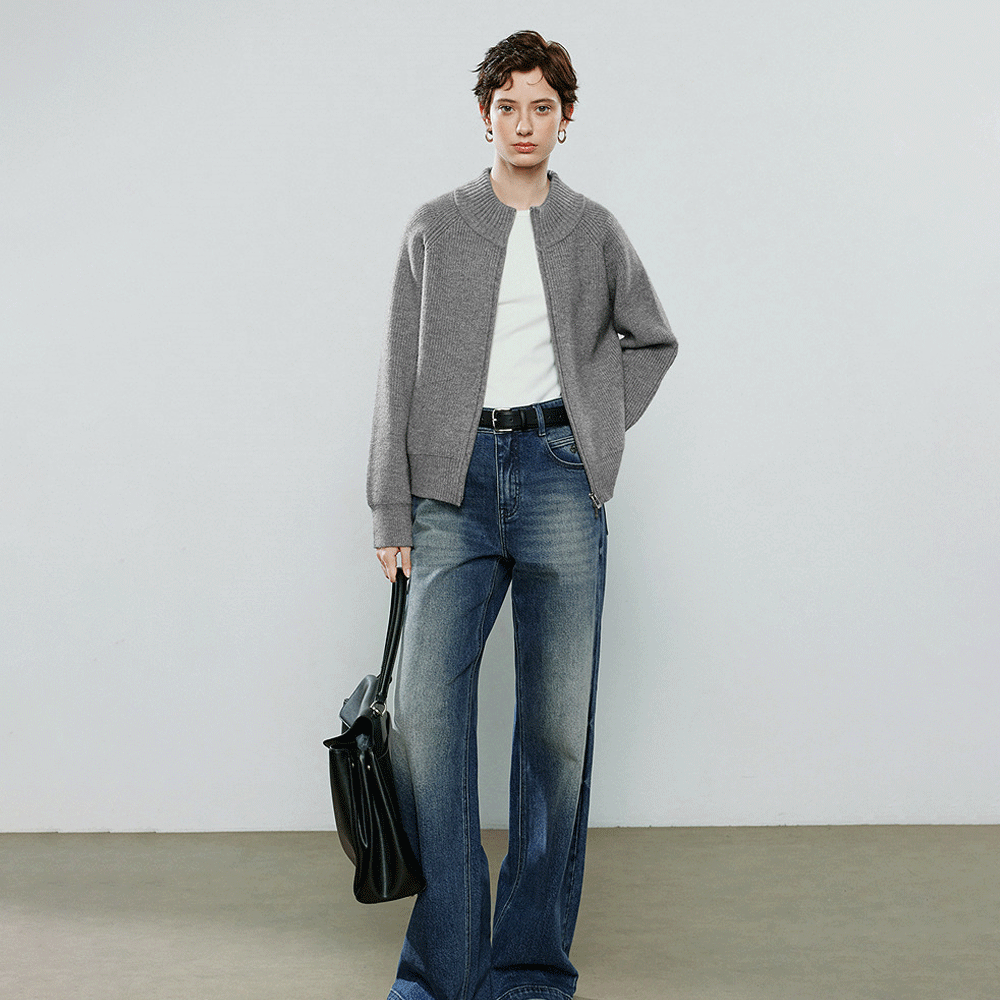 Zip-Up Polar Fleece Cardigan