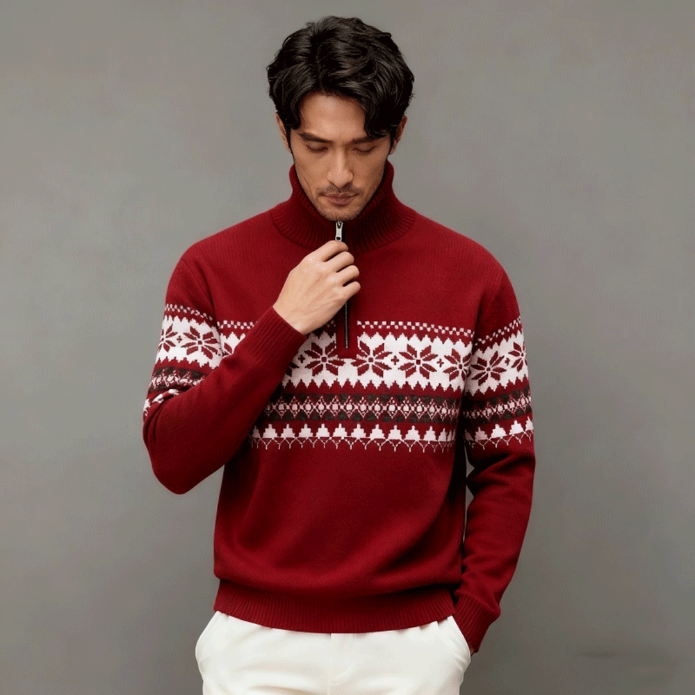 Slim Fit Half Zip Sweater