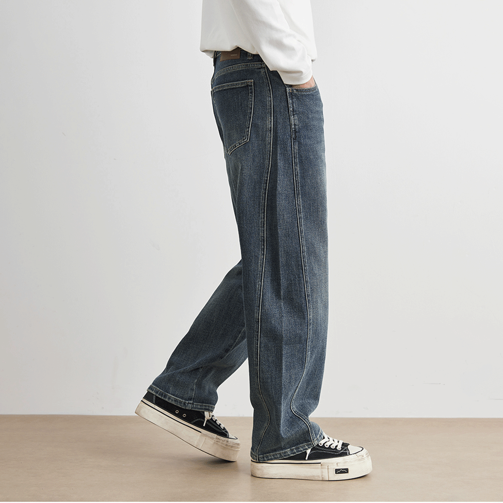 Loose Fit Straight Leg Jeans