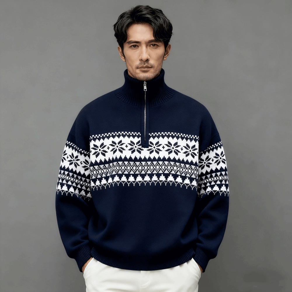 Slim Fit Half Zip Sweater