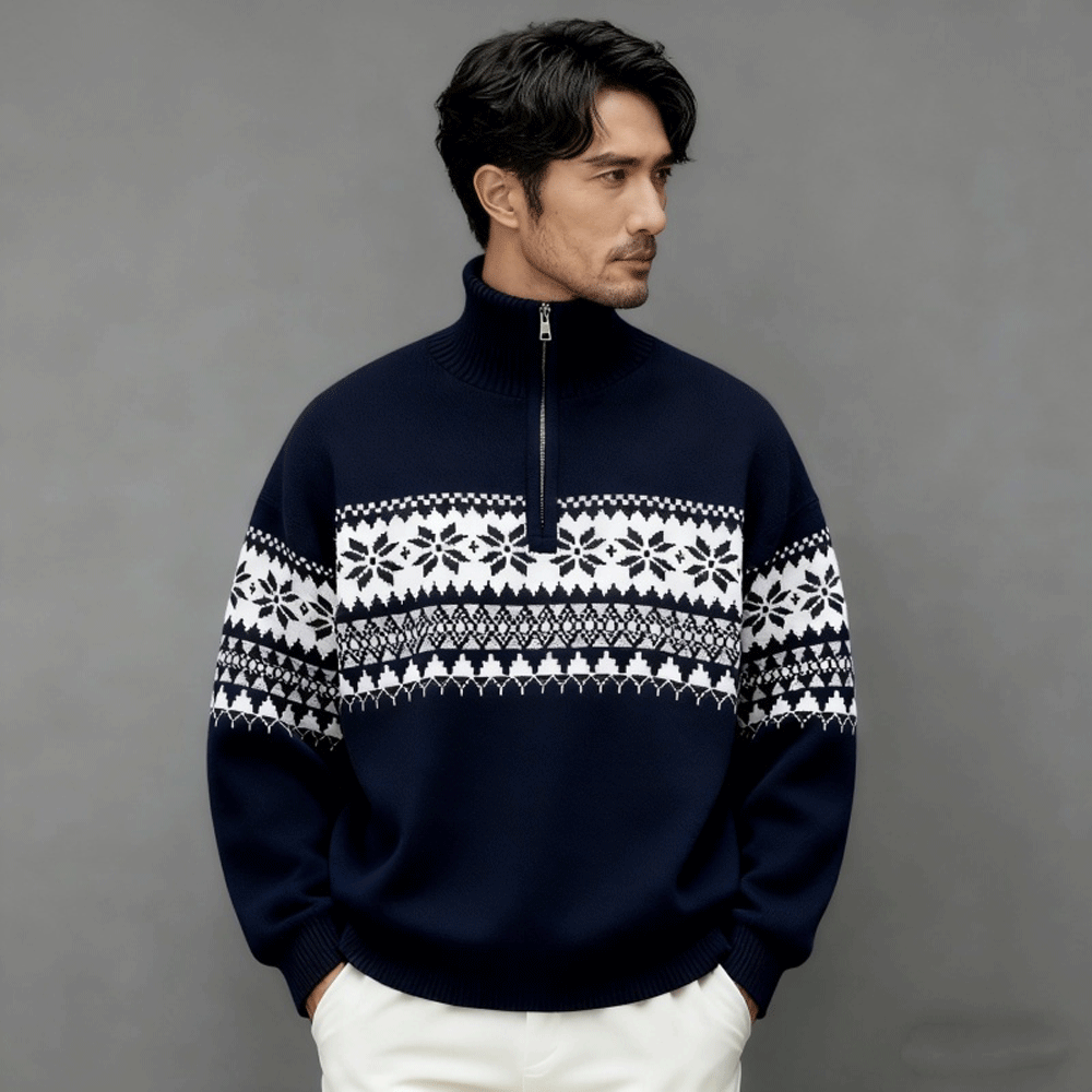 Slim Fit Half Zip Sweater