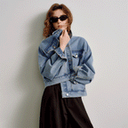 Light Blue Cotton Denim Jacket